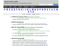 Tablet Screenshot of cancerbooksindex.com